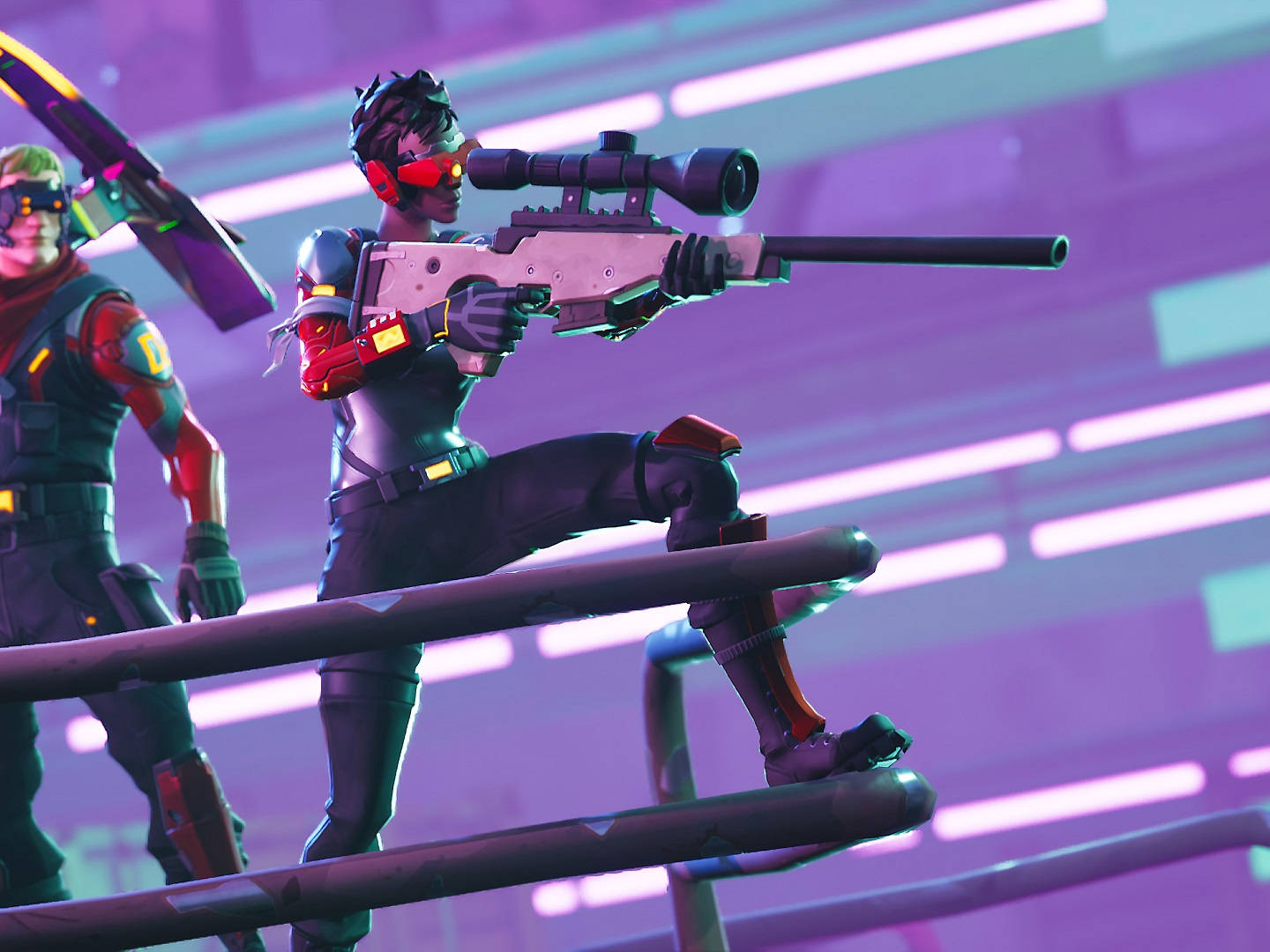 1080 Fortnite Cipher Sniping Wallpaper