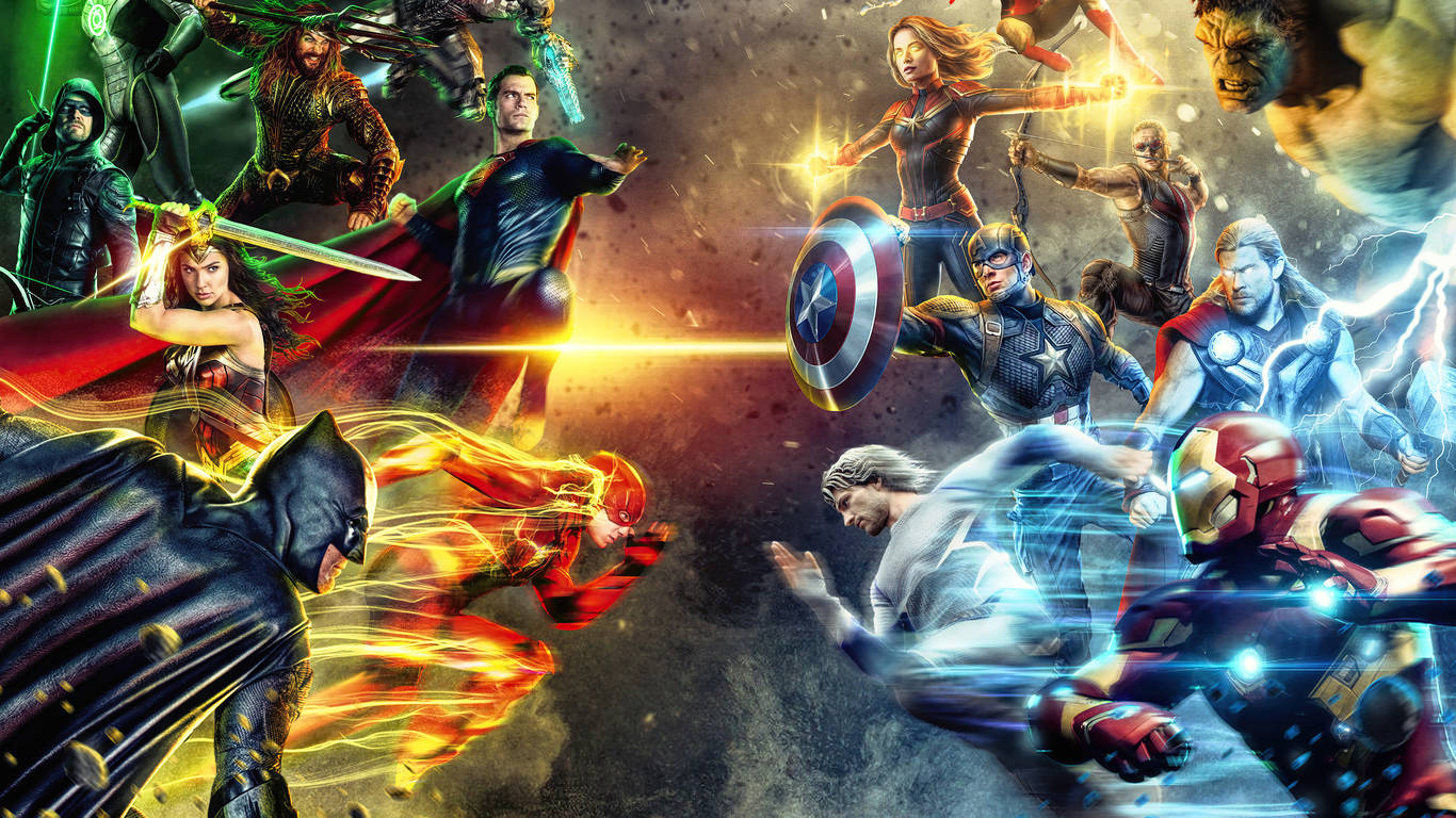 1366 X 768 Marvel Vs. Dc Wallpaper