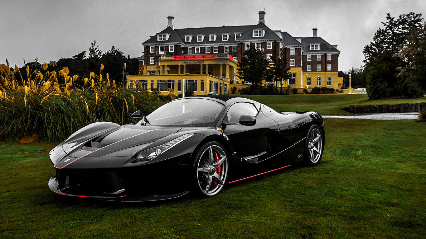 1366x768 Ferrari Hd Black Laferrari Aperta Wallpaper