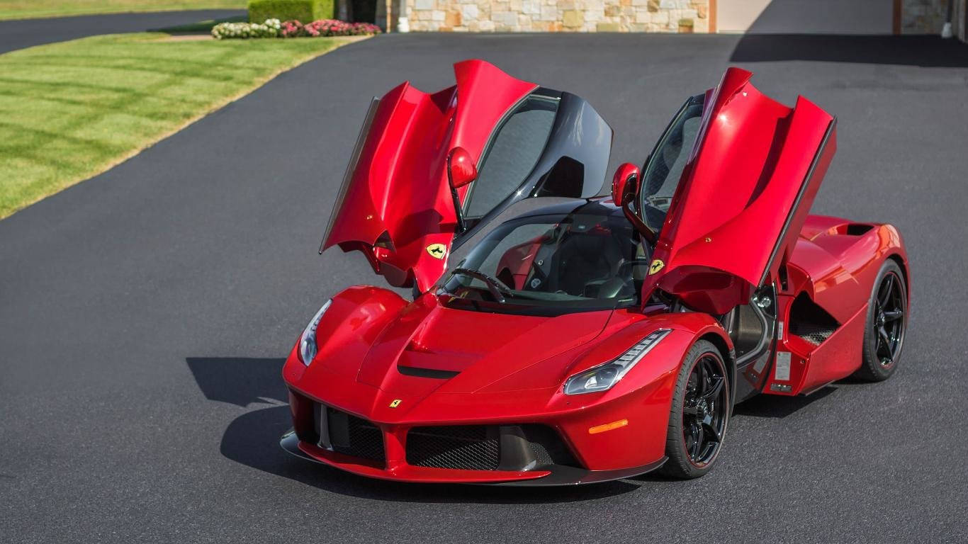 1366x768 Ferrari Hd Laferrari Open Doors Wallpaper