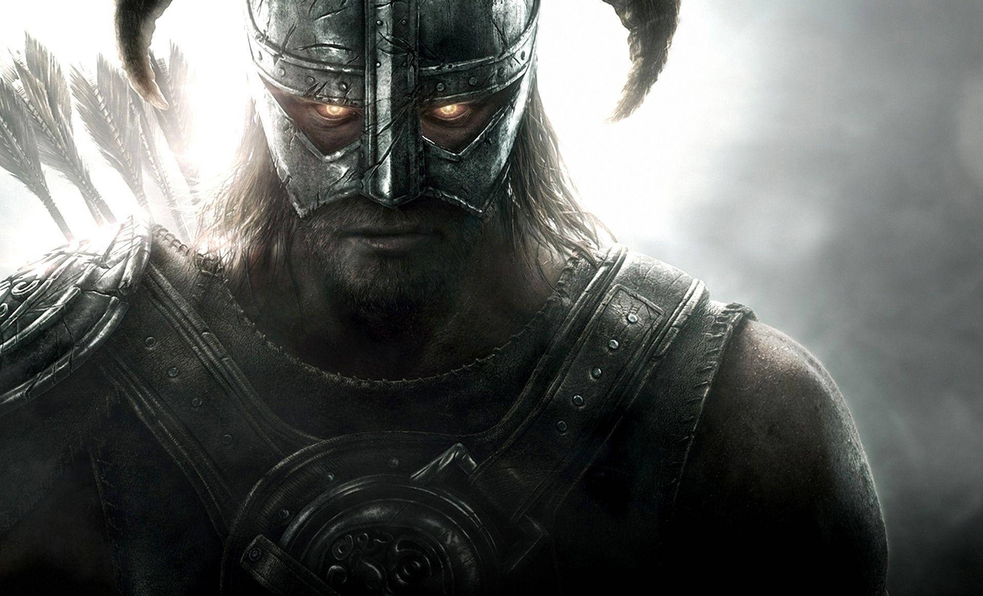 1920 X 1080 Skyrim Viking Warrior Wallpaper