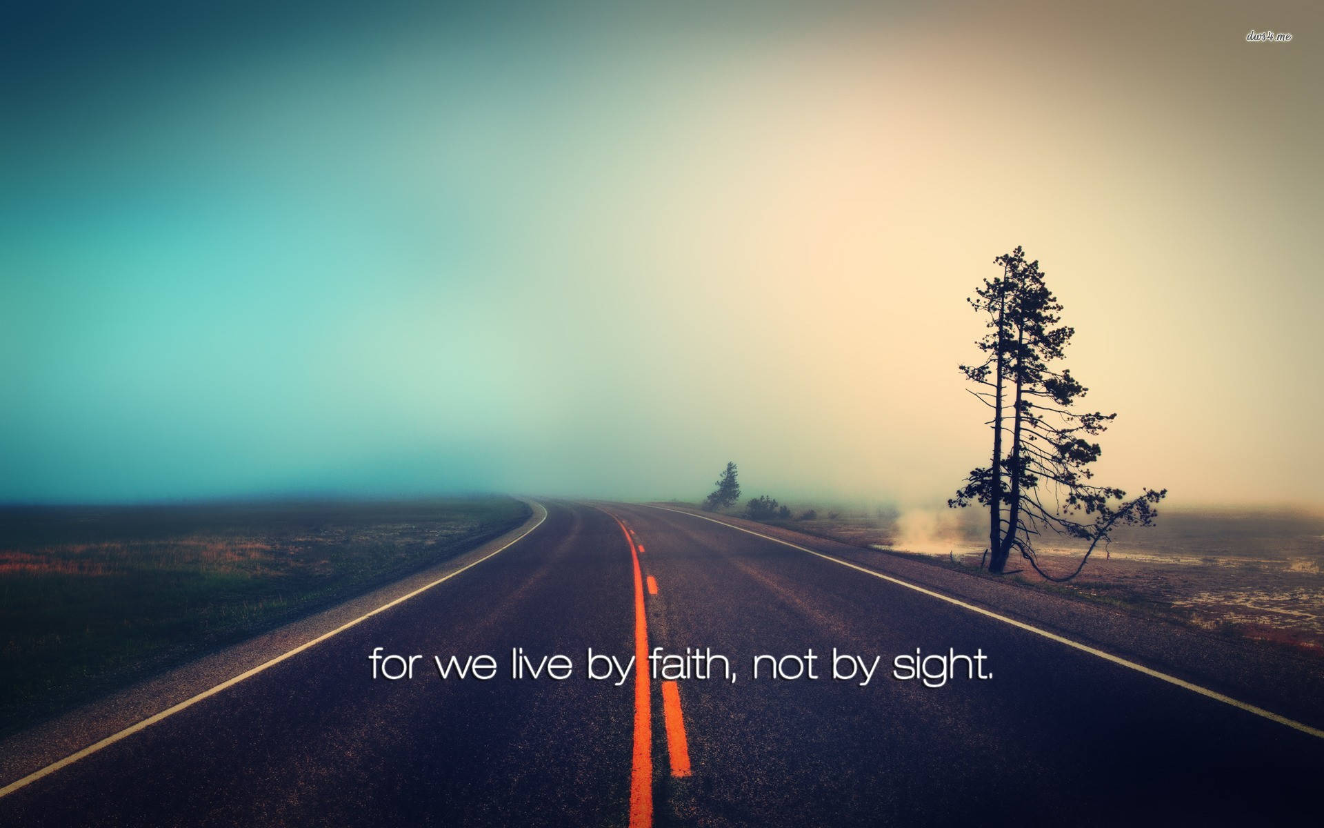 1920x1080 Hd Biblical Quote Empty Road Wallpaper