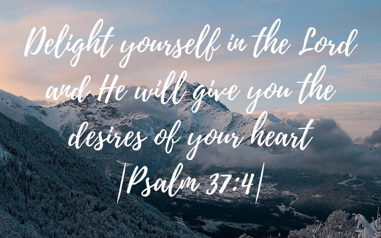 1920x1080 Hd Biblical Verse Psalms 37:4 Wallpaper