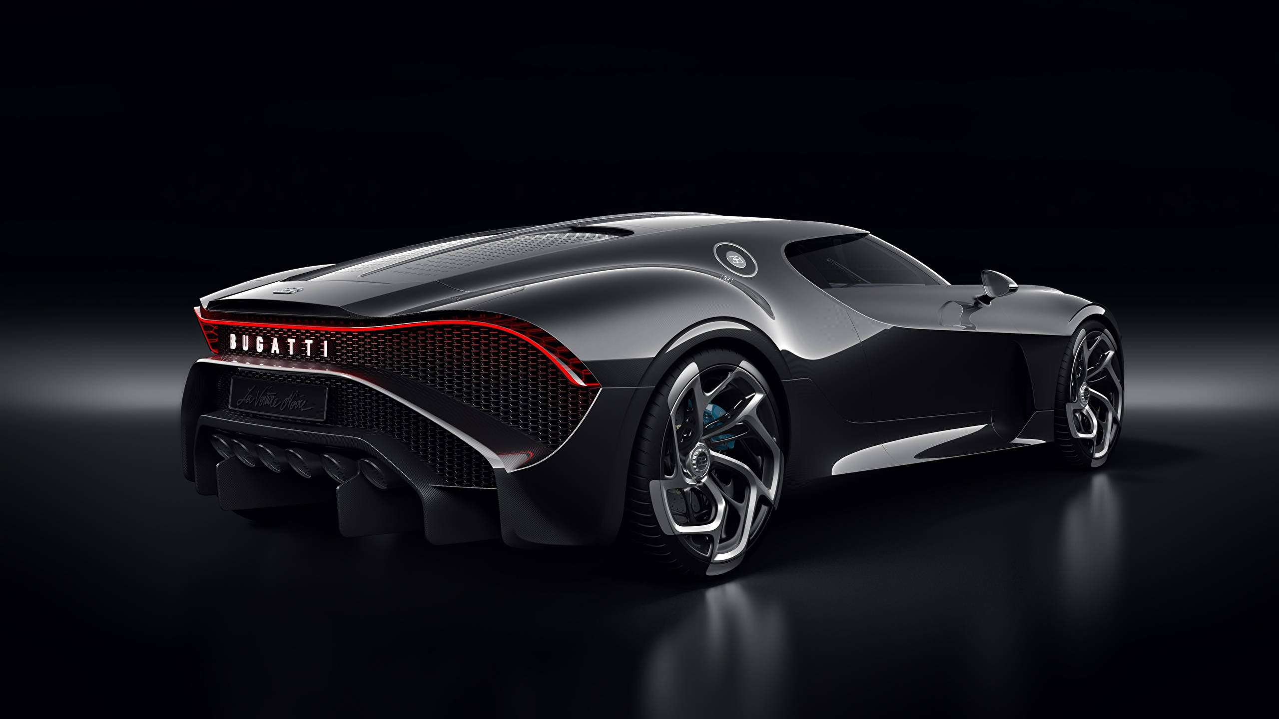 2560x1440 Car Black Bugatti La Voiture Noire Wallpaper