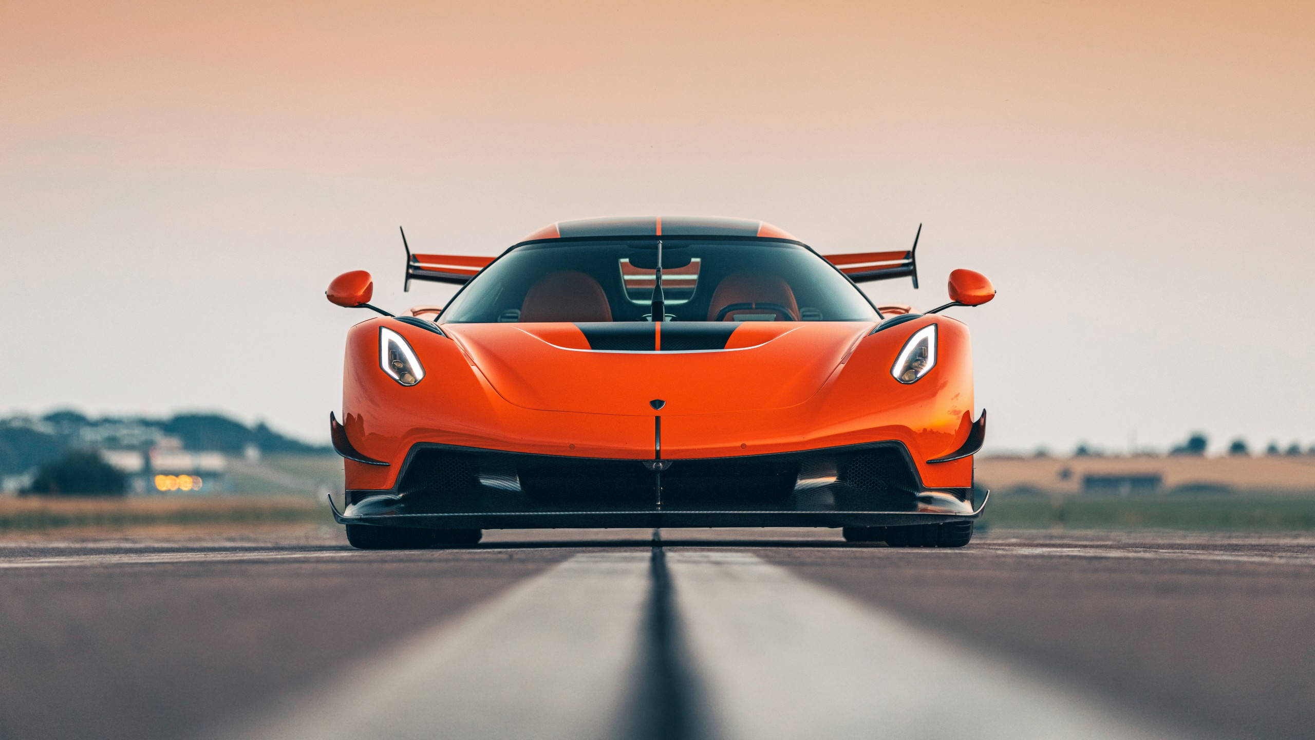 2560x1440 Car Orange Koenigsegg Jesko Wallpaper