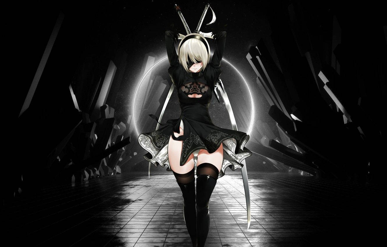 2b Black Anime Wallpaper