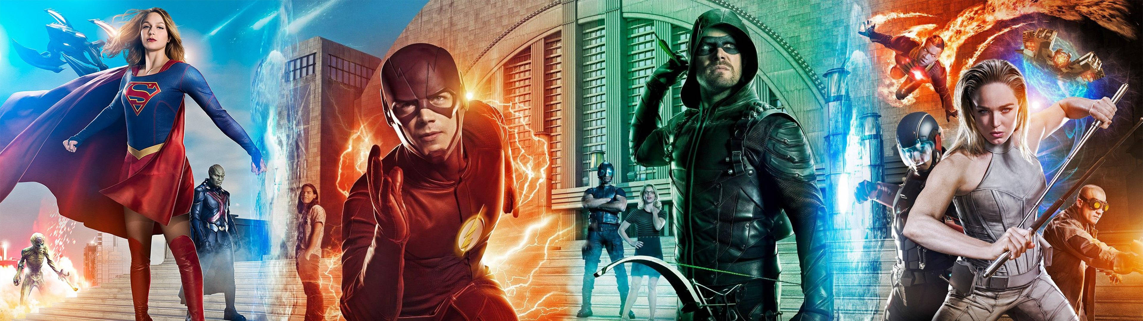 3840x1080 4k Arrowverse Cw Wallpaper