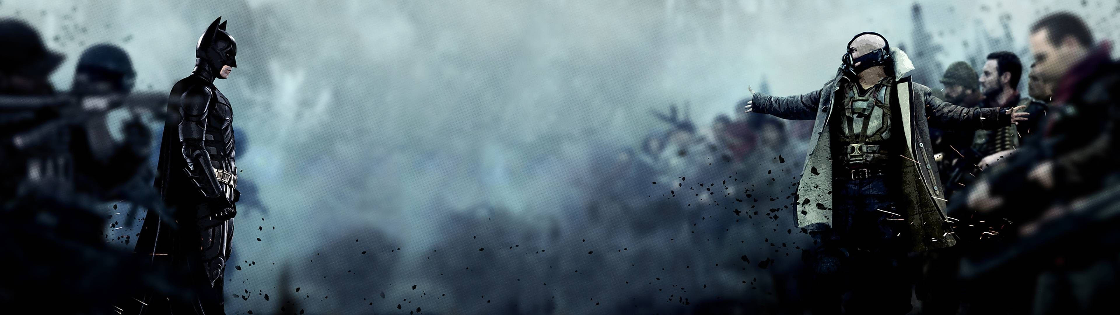 3840x1080 4k Batman Vs Bane Wallpaper