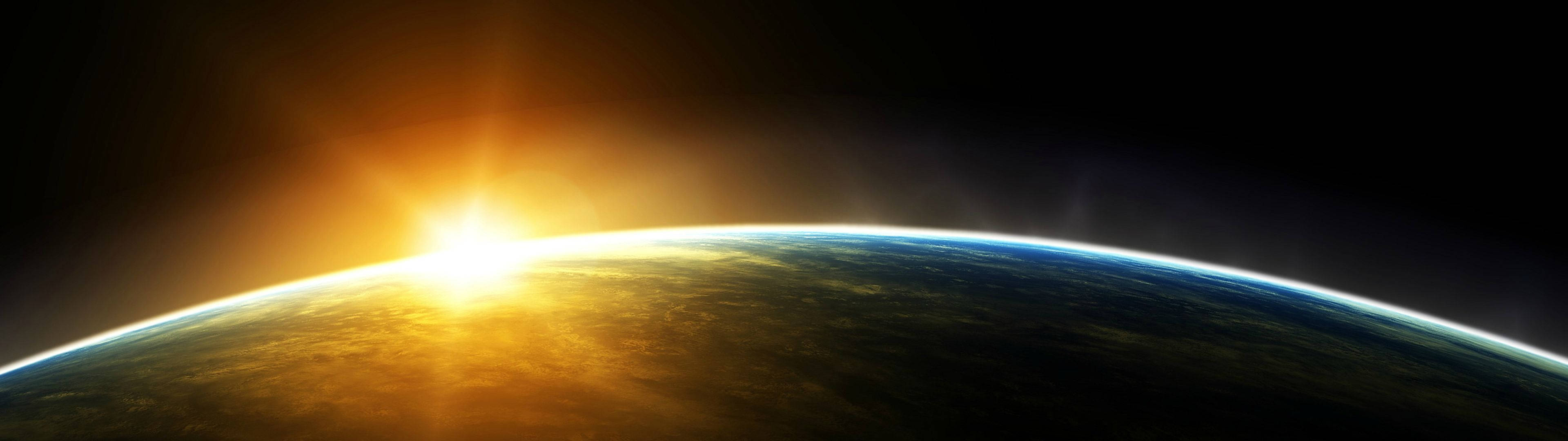 3840x1080 4k Earth Surface Wallpaper