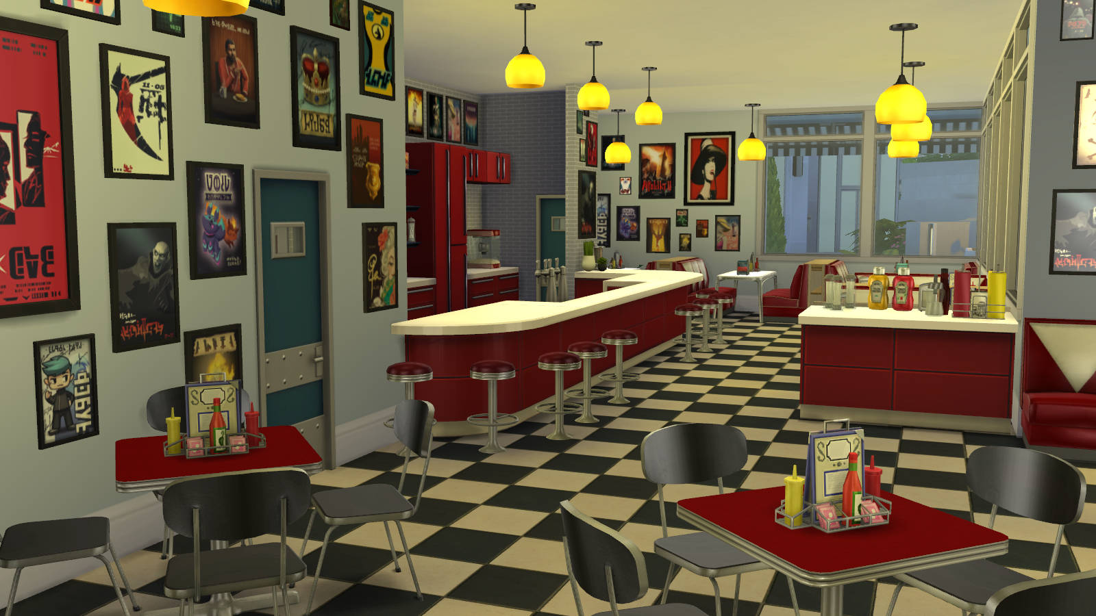 3d 50s Diner Wallpaper