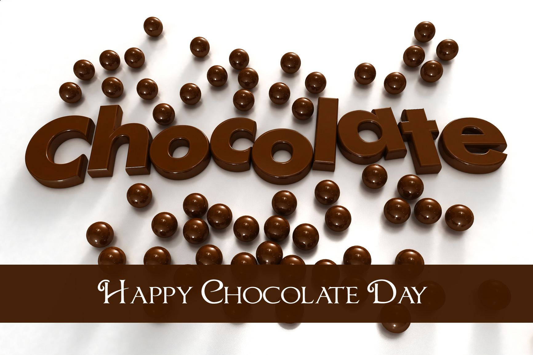 3d Balls Chocolate Day Wallpaper