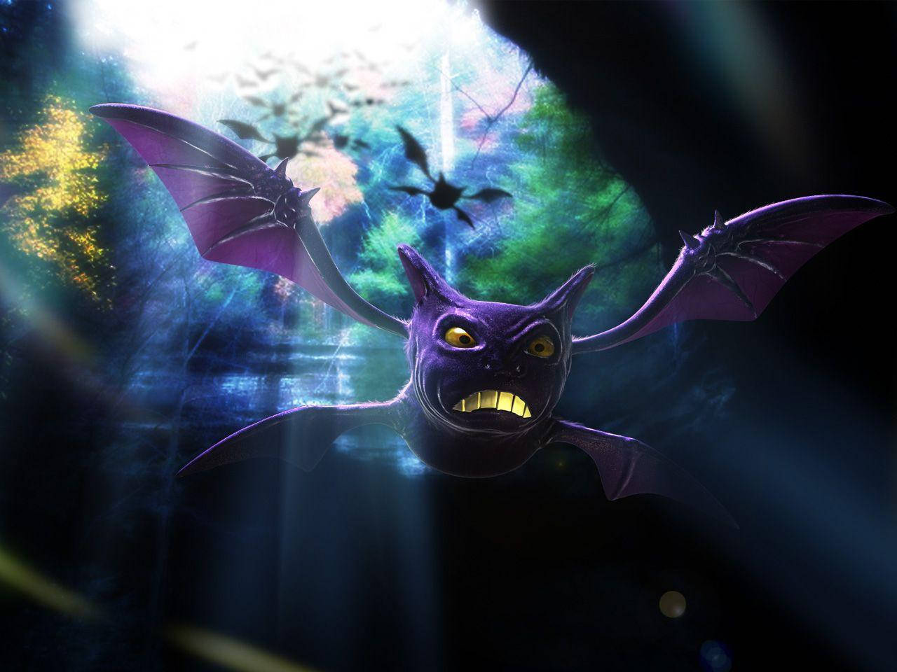 3d Crobat Pokemon Cave Wallpaper