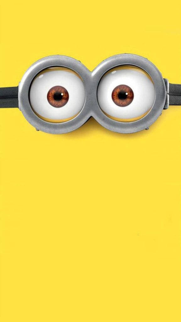 3d Iphone Minion Eyes Wallpaper