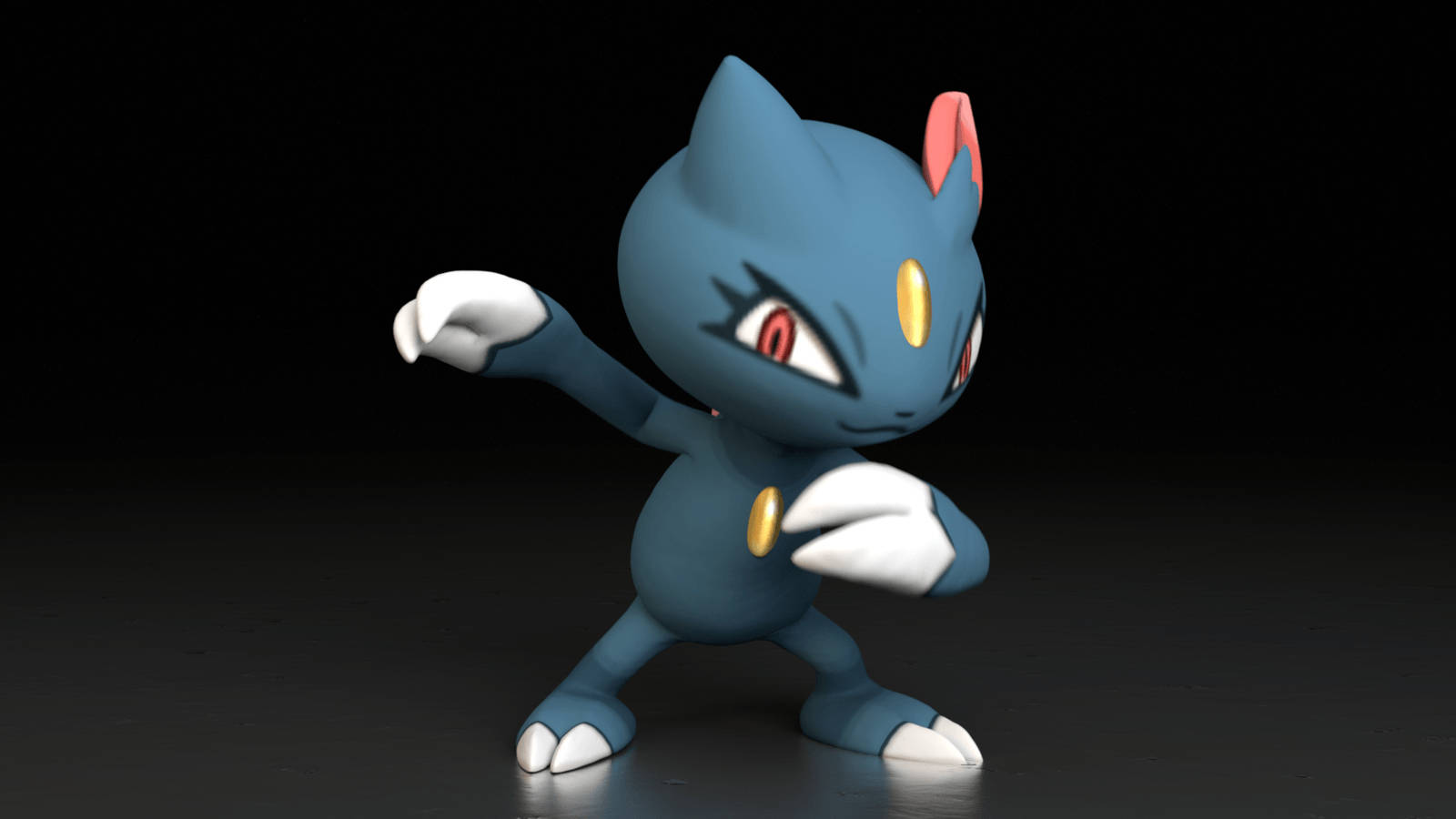 3d Sneasel Strikes A Pose Wallpaper