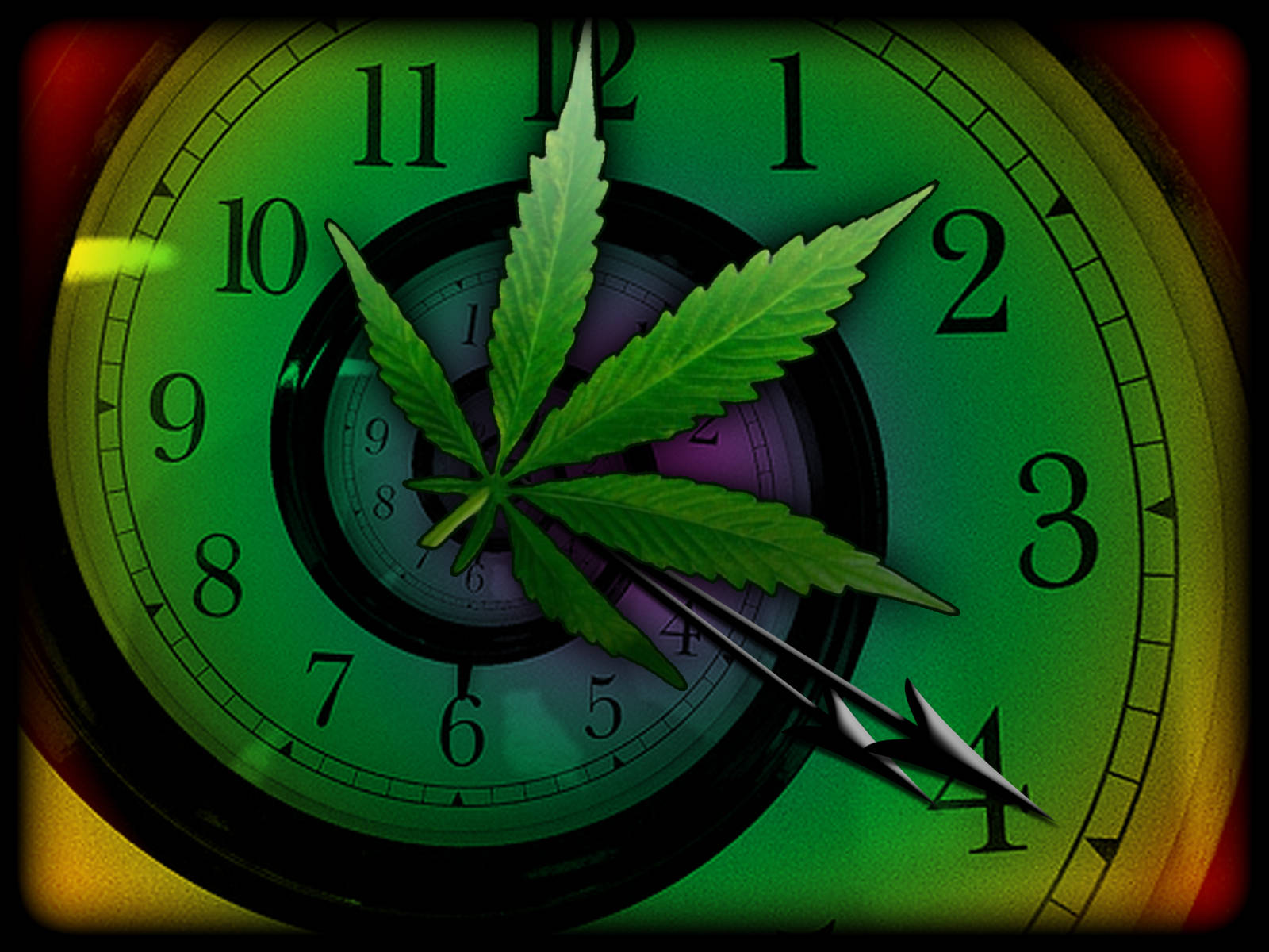 420 Spiral Clock Wallpaper