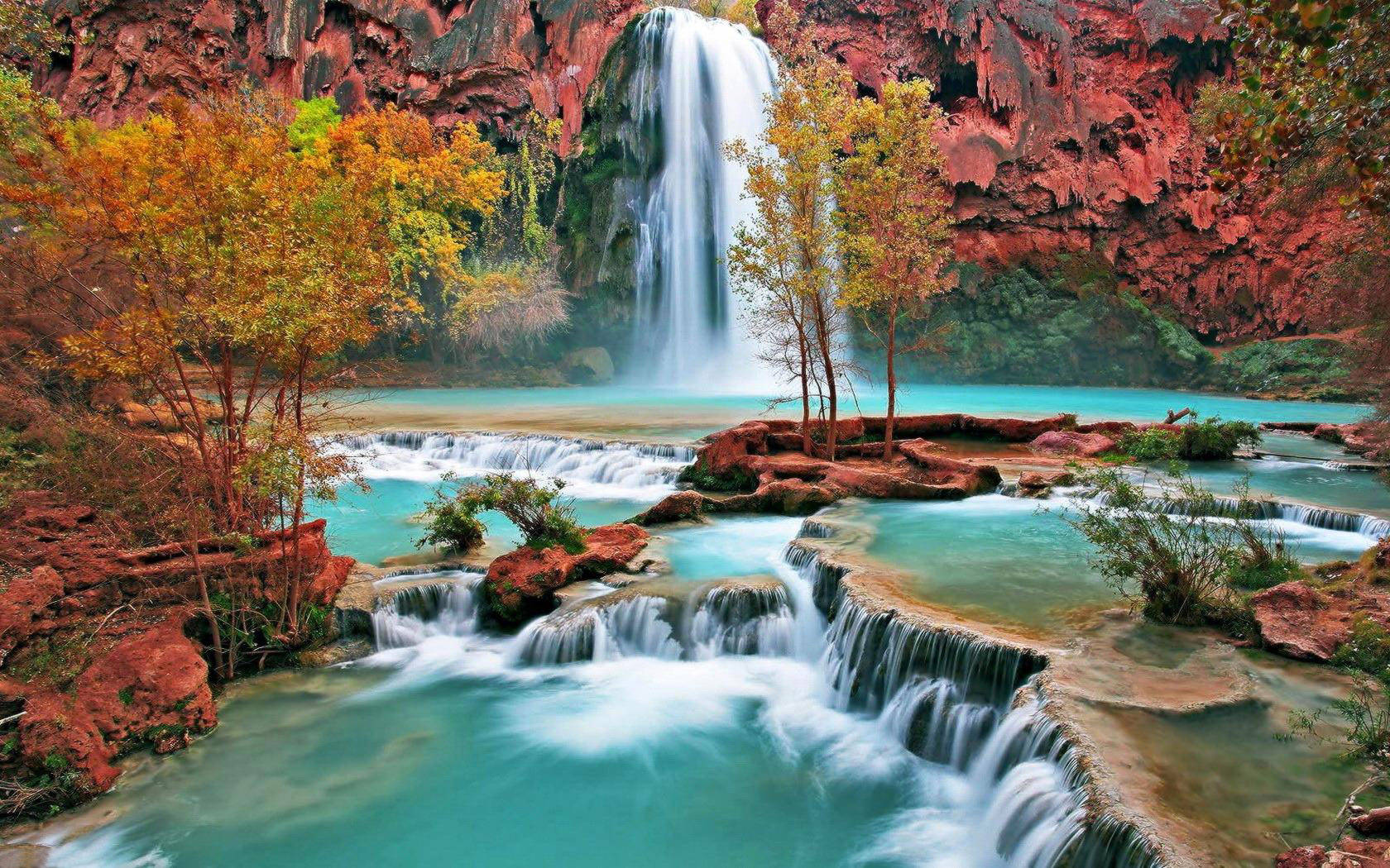 4k Autumn Havasu Falls Wallpaper