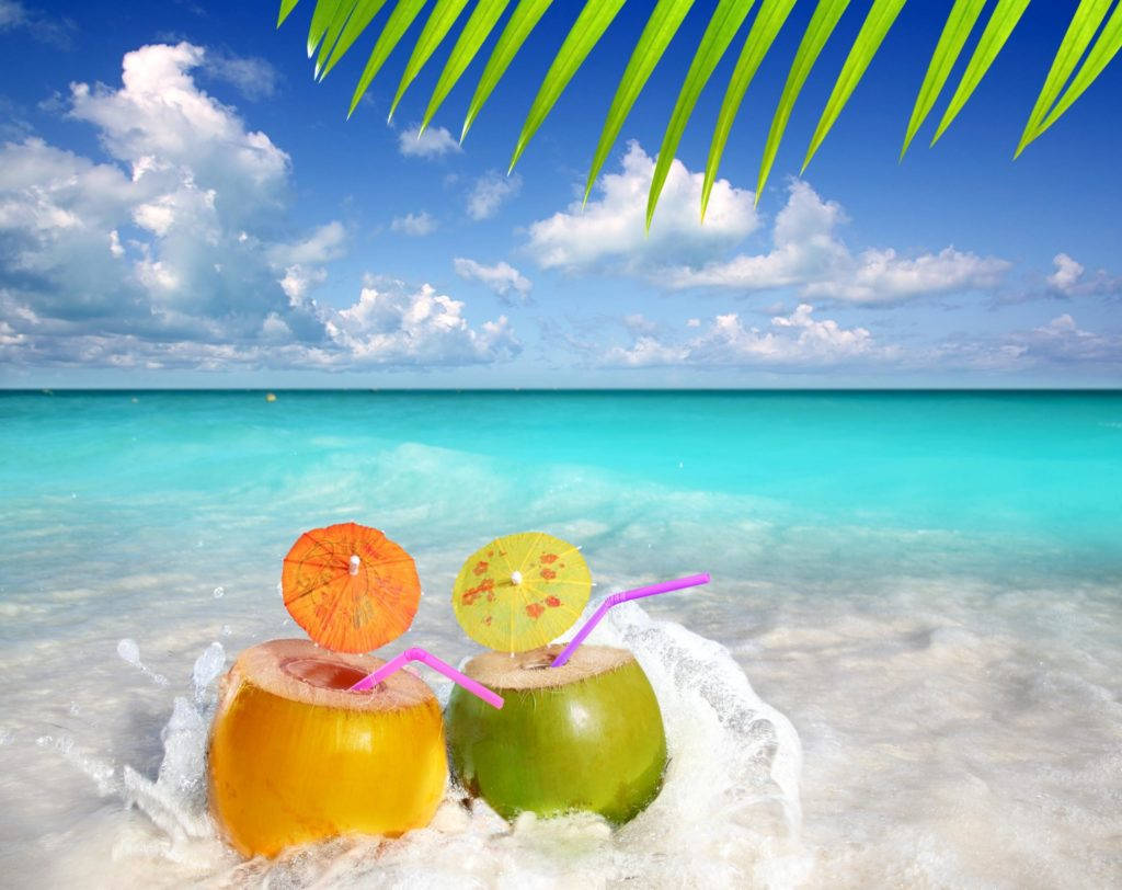 4k Computer Summer Coconut Drinks Wallpaper