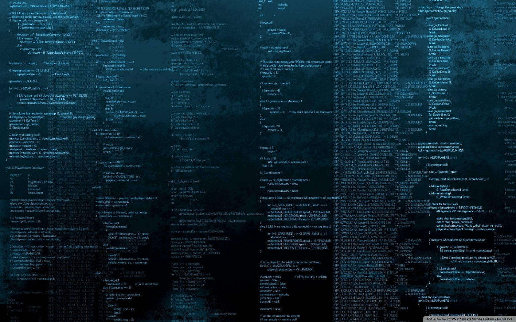 4k Programming Blue Screen Wallpaper