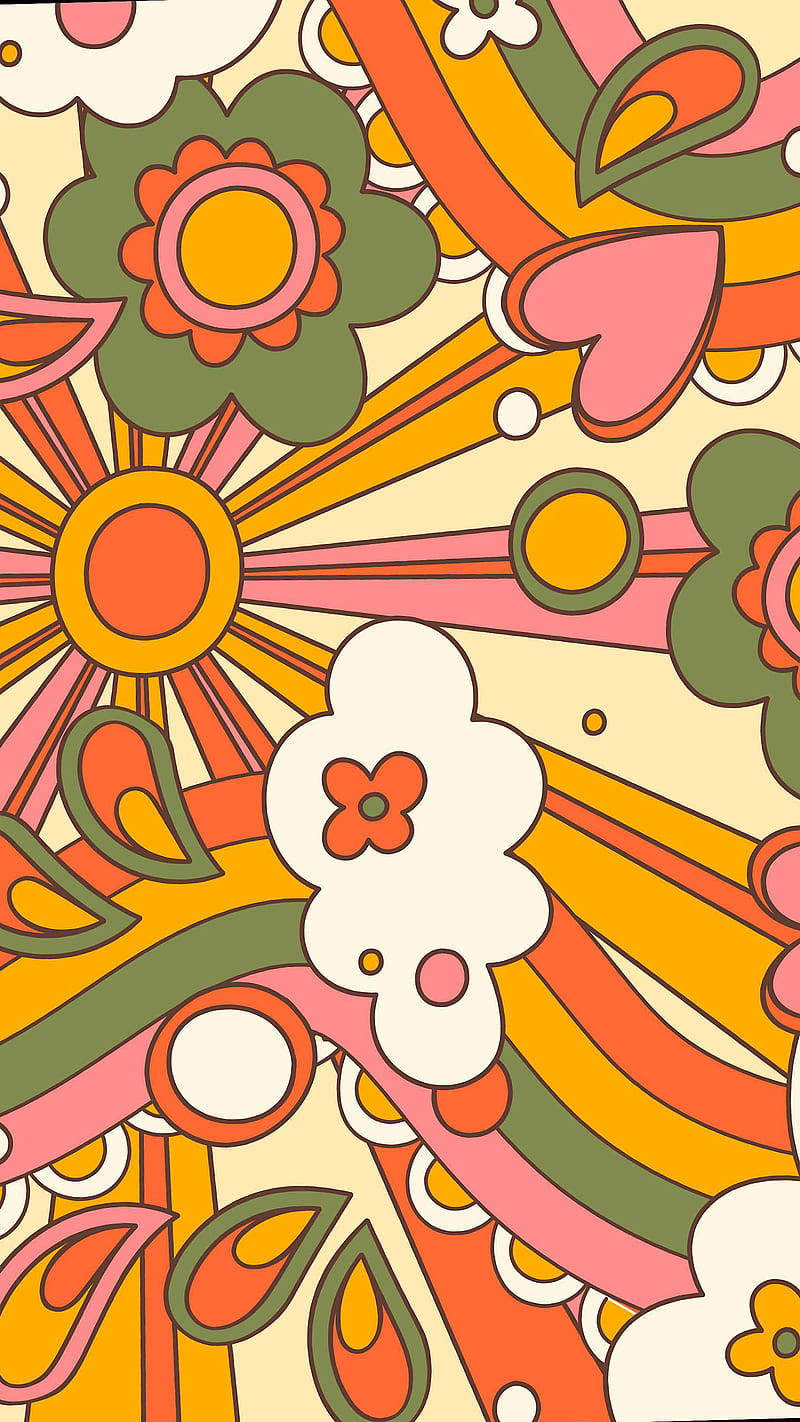 70s Psychedelic Pop Art Wallpaper