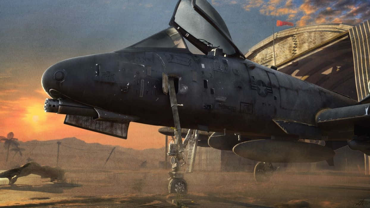 A 10 Warthog In Hanger Wallpaper