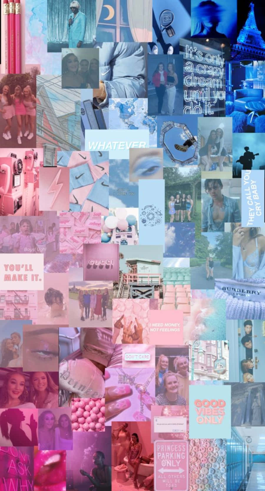 A Beautiful And Vibrant Combination Of Pink And Blue. Wallpaper