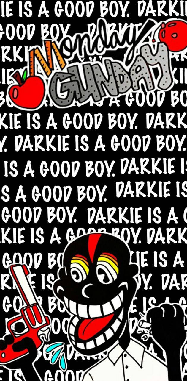 A Black And White Cartoon With The Words Good Boy Wallpaper