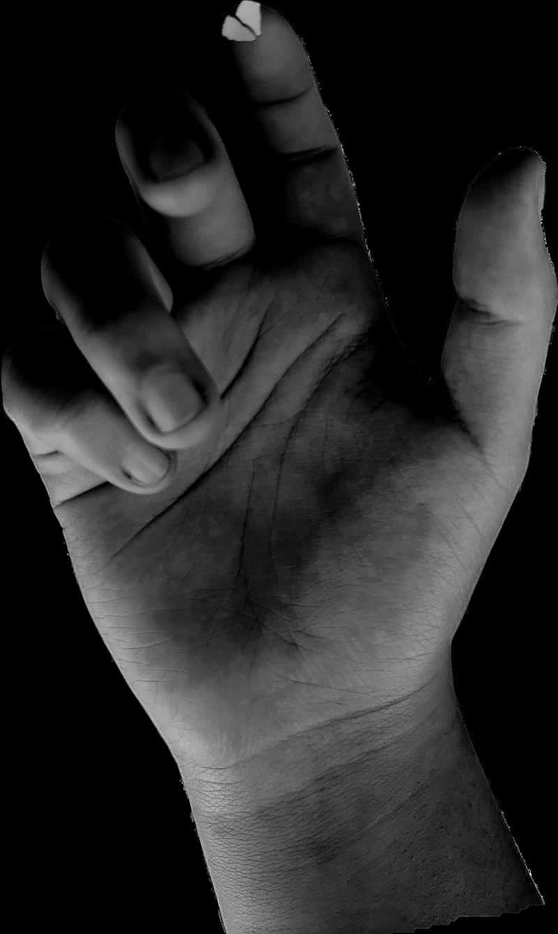 A Black And White Photo Of A Hand Reaching Out Wallpaper