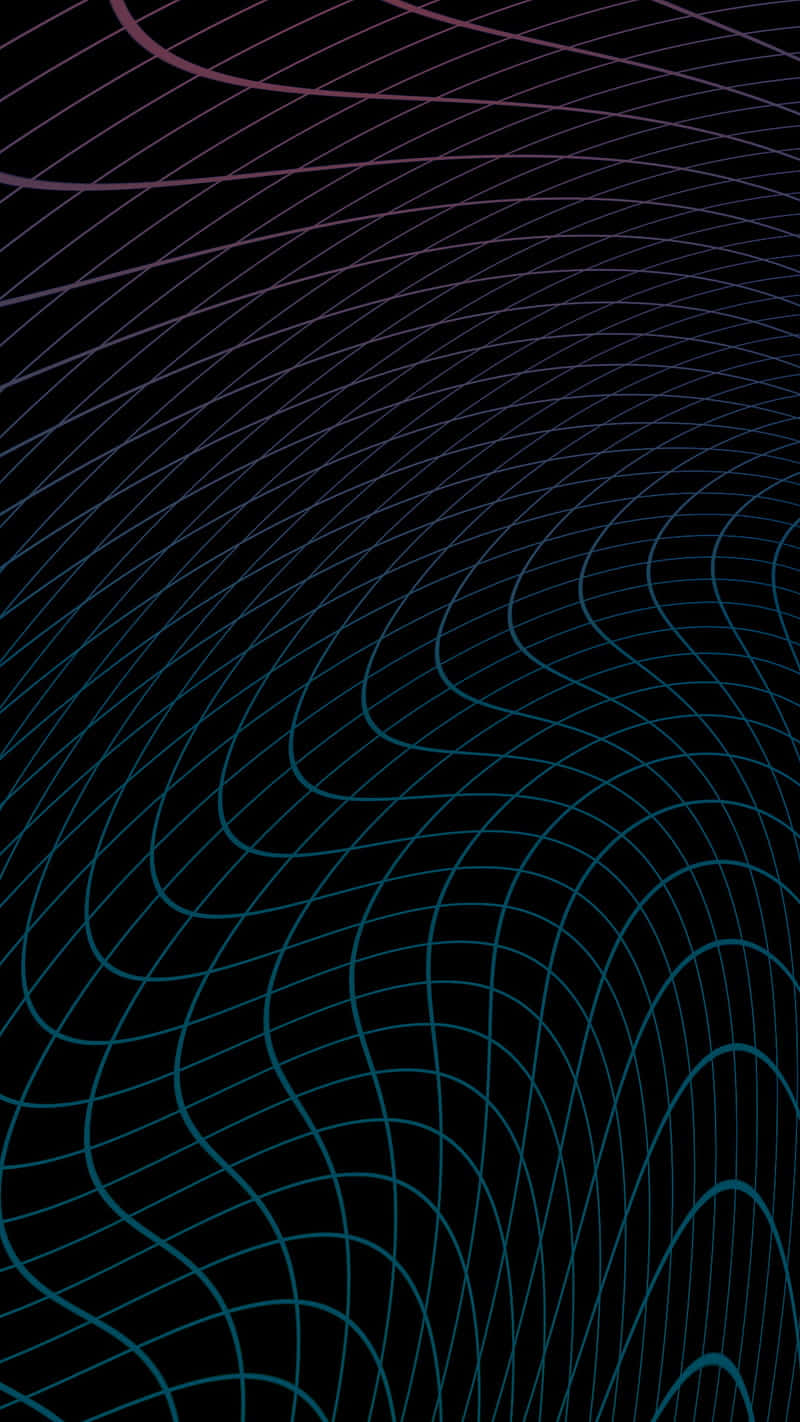 A Black Background With A Blue And Purple Wave Pattern Wallpaper