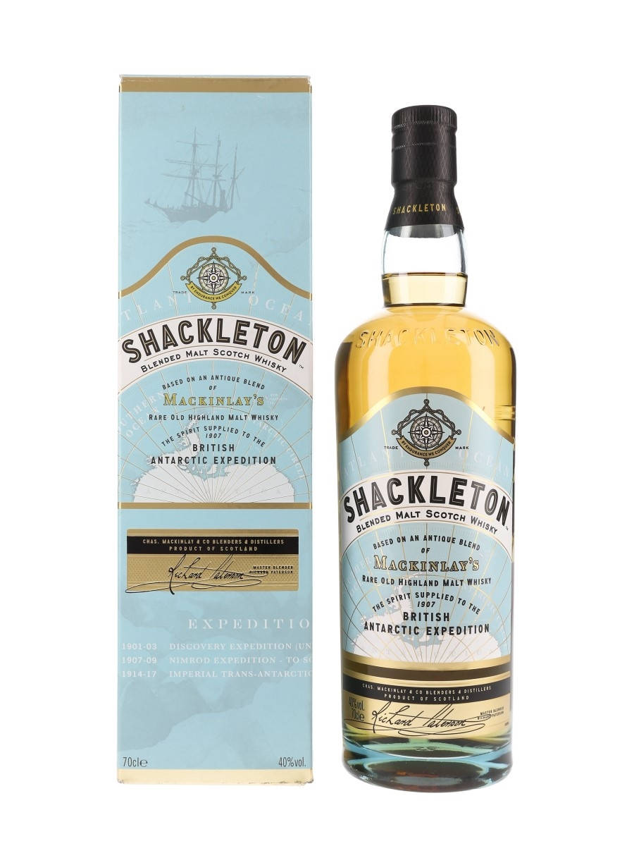 A Blend Of Discovery And Refinement - Shackleton Whisky Bottle Wallpaper