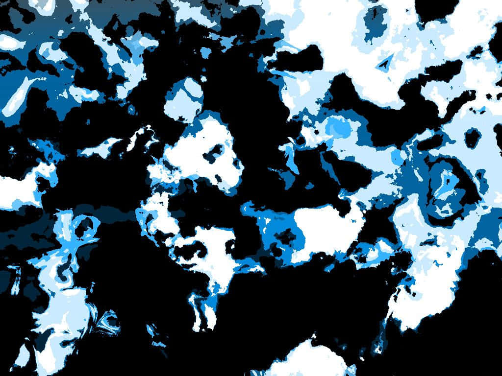 A Blue And White Abstract Painting Wallpaper