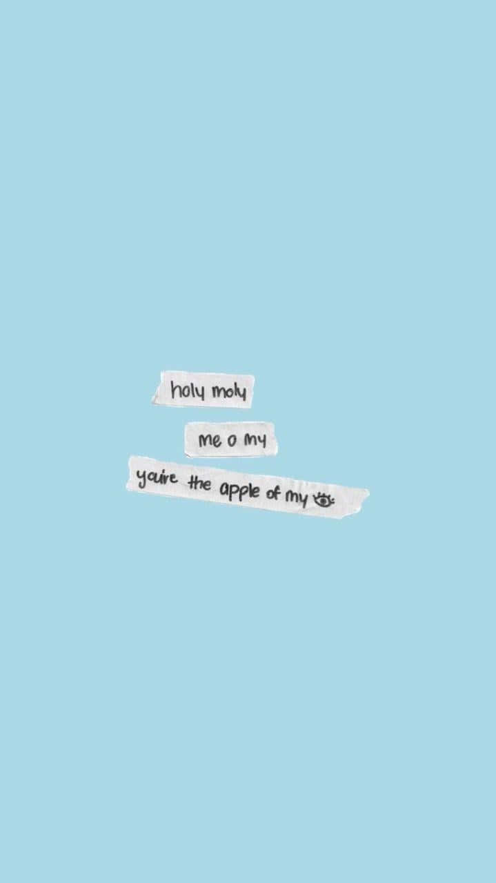 A Blue Background With A Piece Of Paper With The Words'you Are Happy' Wallpaper