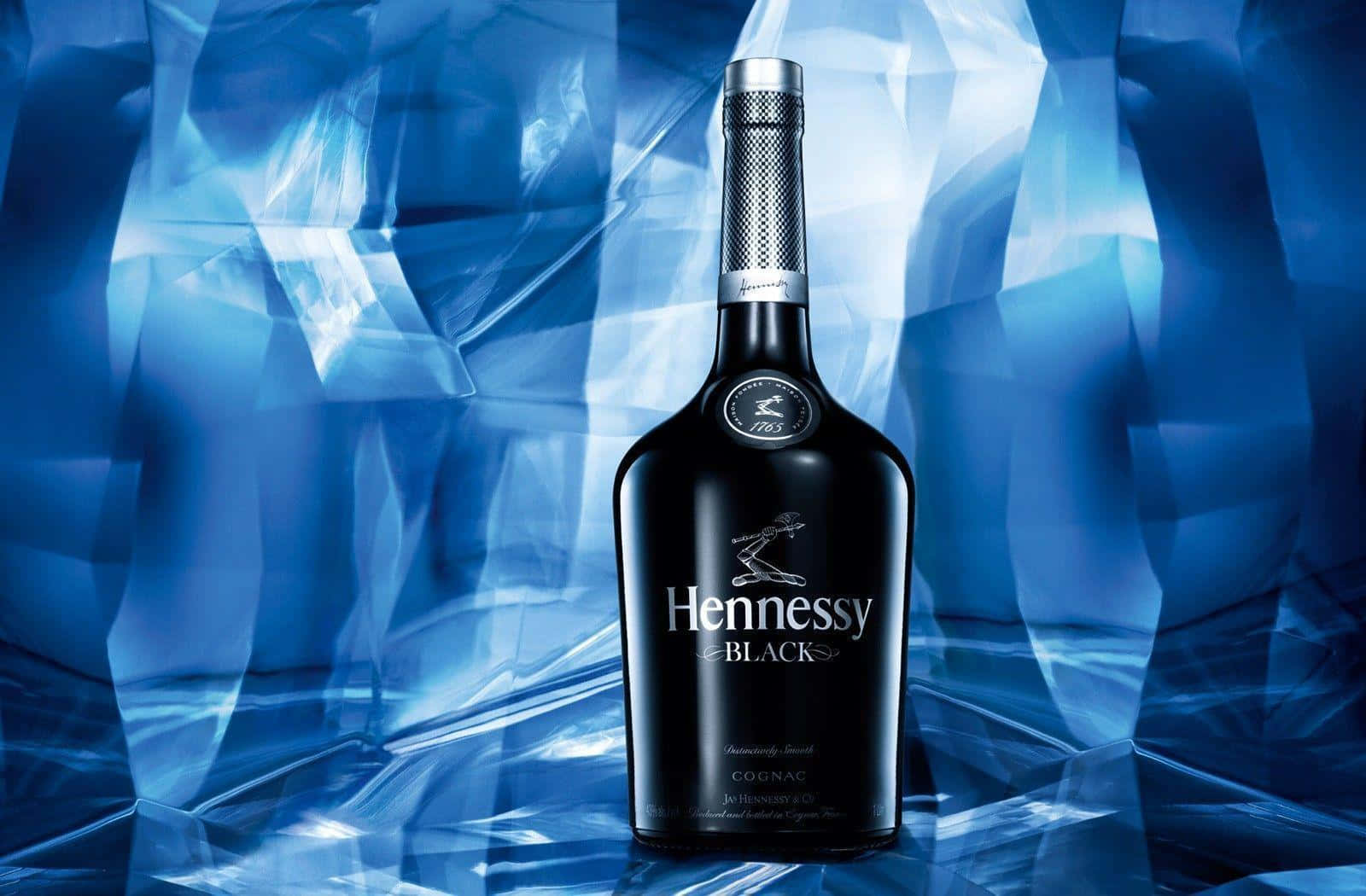 A Bottle Of Harvey Rye Sitting On A Blue Background Wallpaper