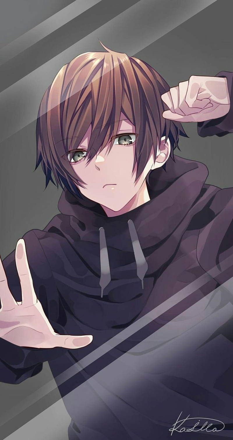 A Boy With Brown Hair Is Holding His Hand Out Wallpaper