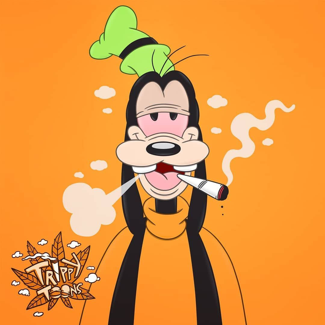 A Cartoon Character Smoking A Cigarette Wallpaper