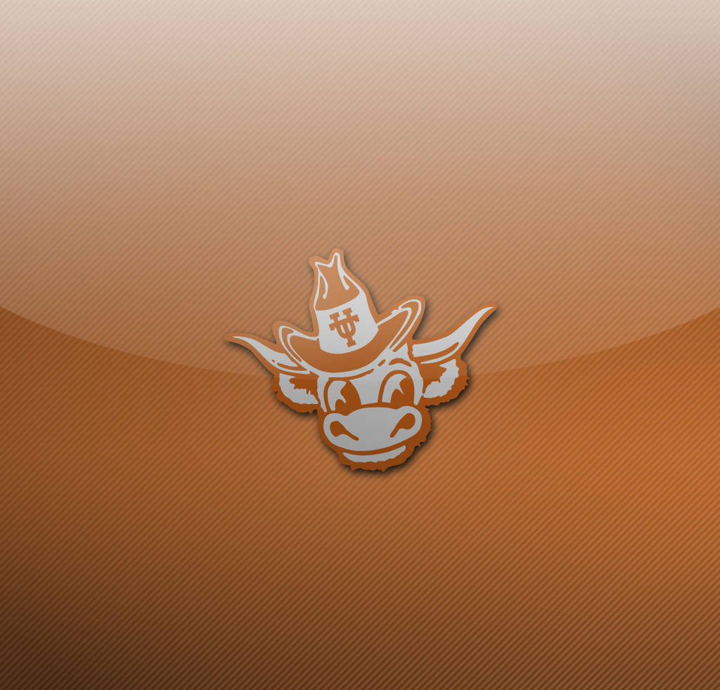 A Cow Logo On An Orange Background Wallpaper