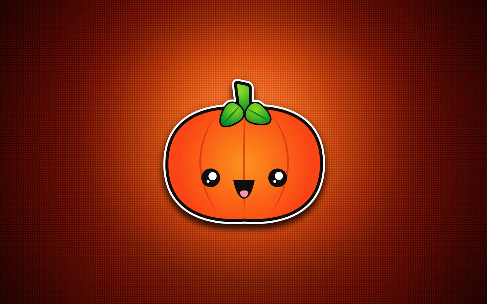 A Cute Pumpkin On A Red Background Wallpaper