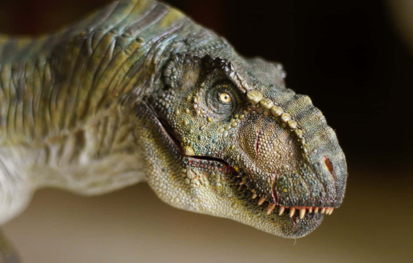 A Detailed And Realistic Model Of A Dinosaur Wallpaper