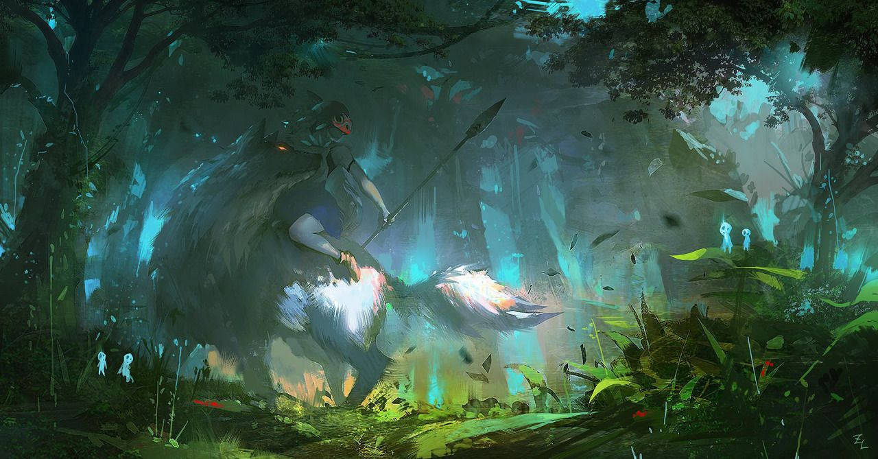 A Fan's Beautiful Re-imagination Of Princess Mononoke Wallpaper