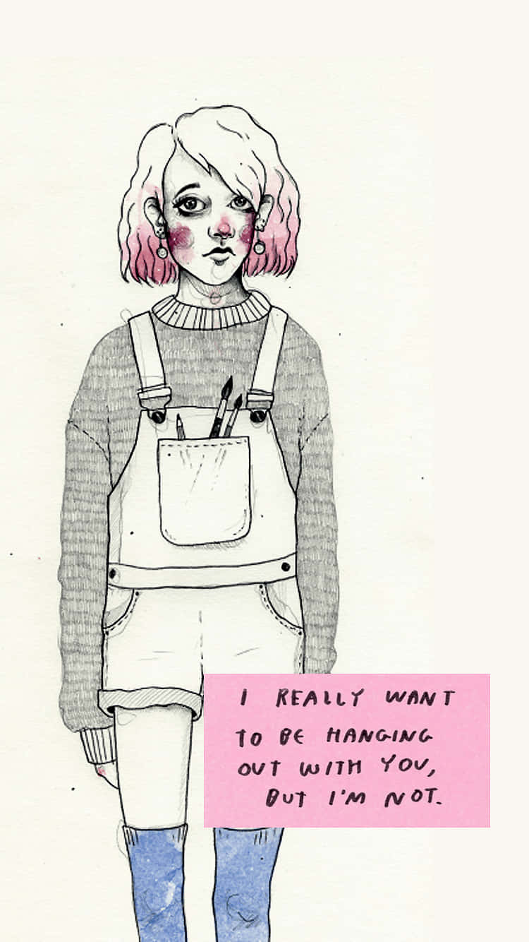 A Girl In Overalls With A Pink Shirt And Pink Shoes Wallpaper