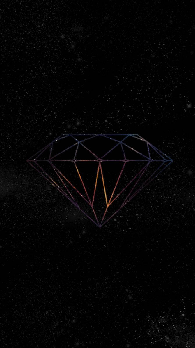 A Gleaming Diamond Floating In The Night Wallpaper