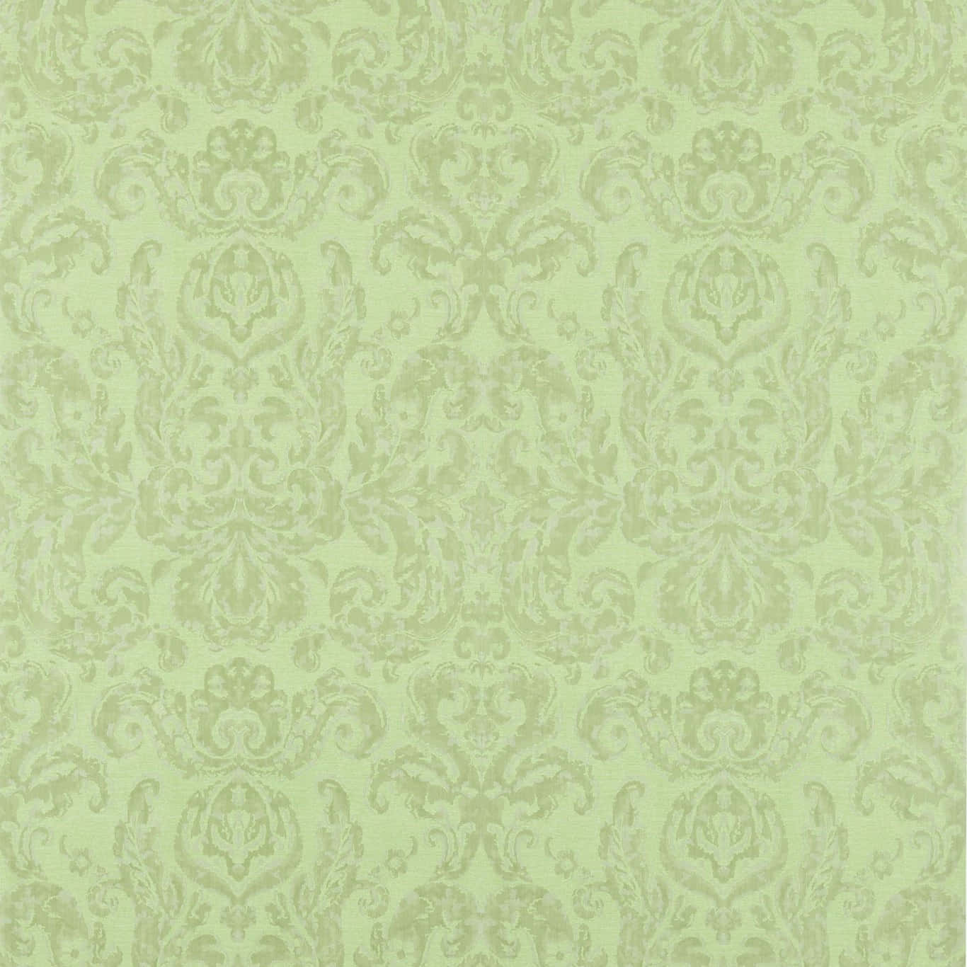 A Green And Beige Damask Wallpaper Wallpaper