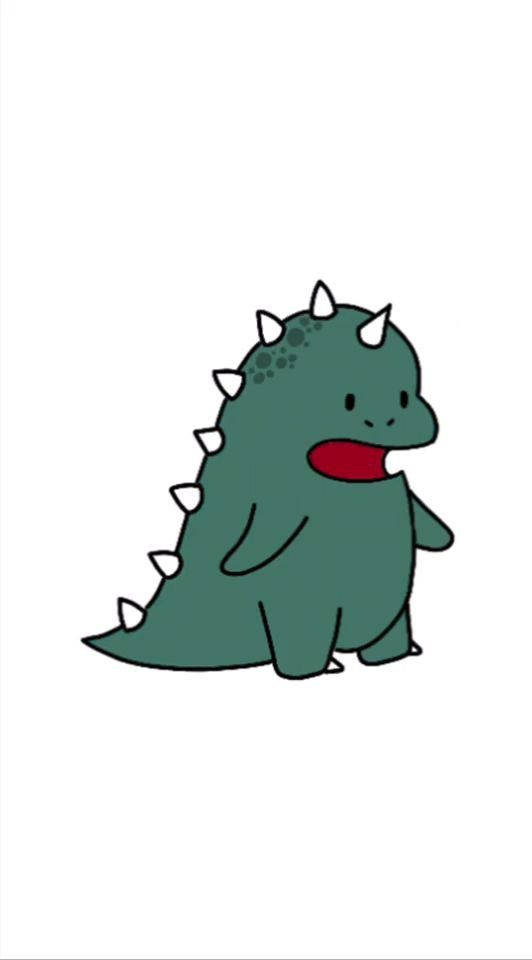 A Green Dinosaur With A Red Tongue Wallpaper