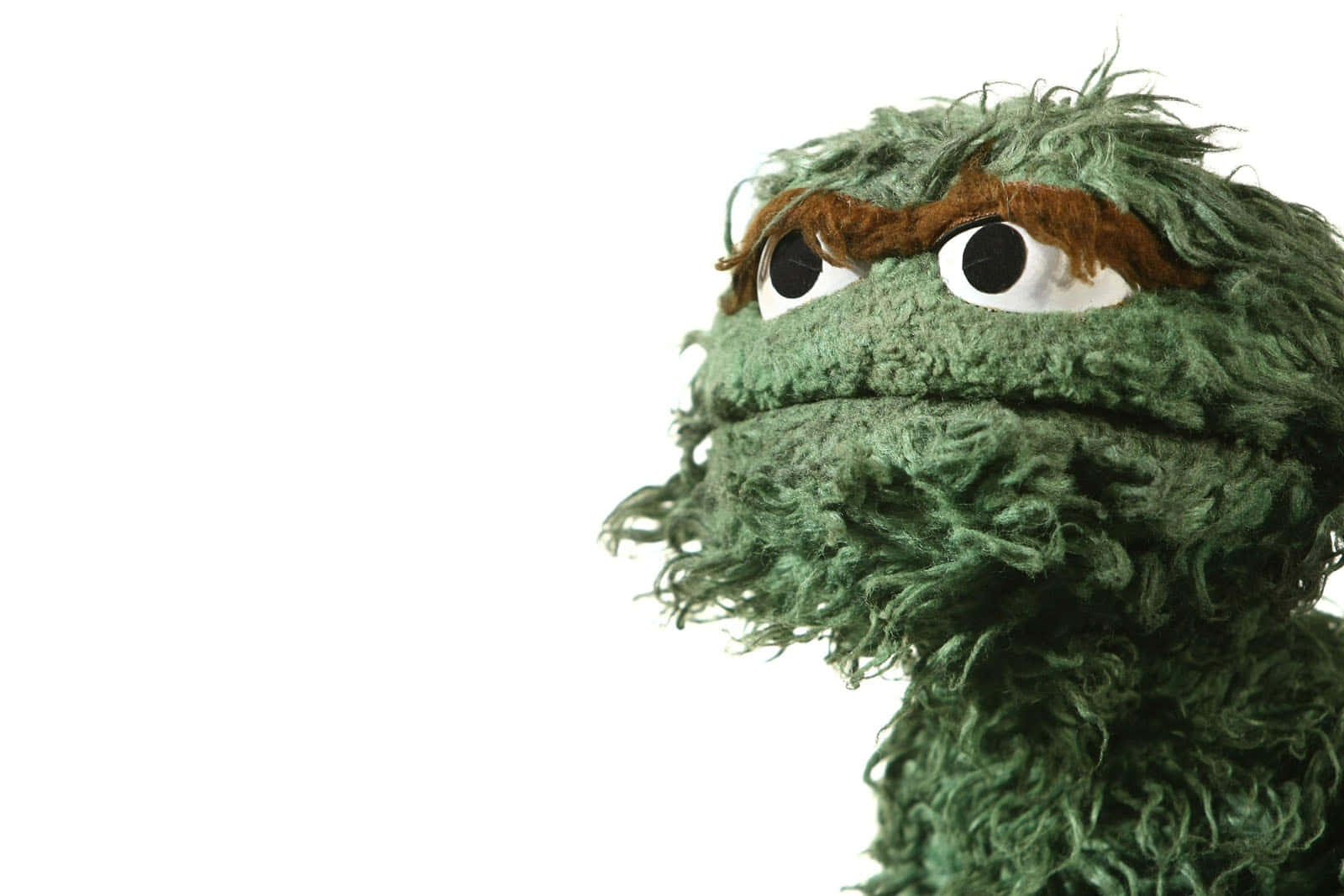 A Green Stuffed Animal With Long Hair Wallpaper