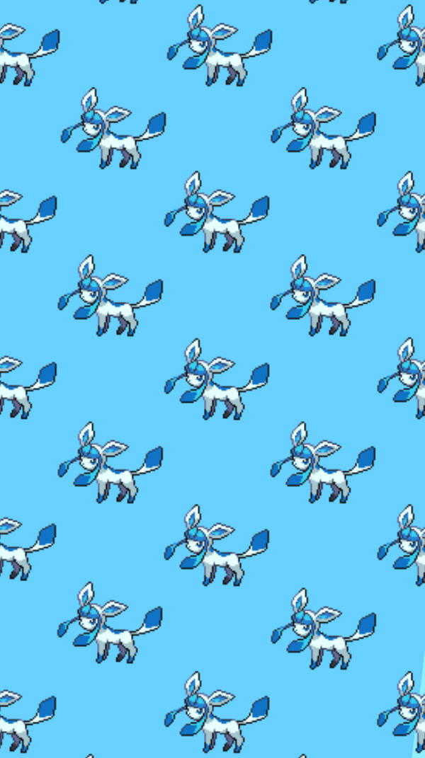 A Joyful Glaceon Walks Through A Sun-dappled Forest Wallpaper