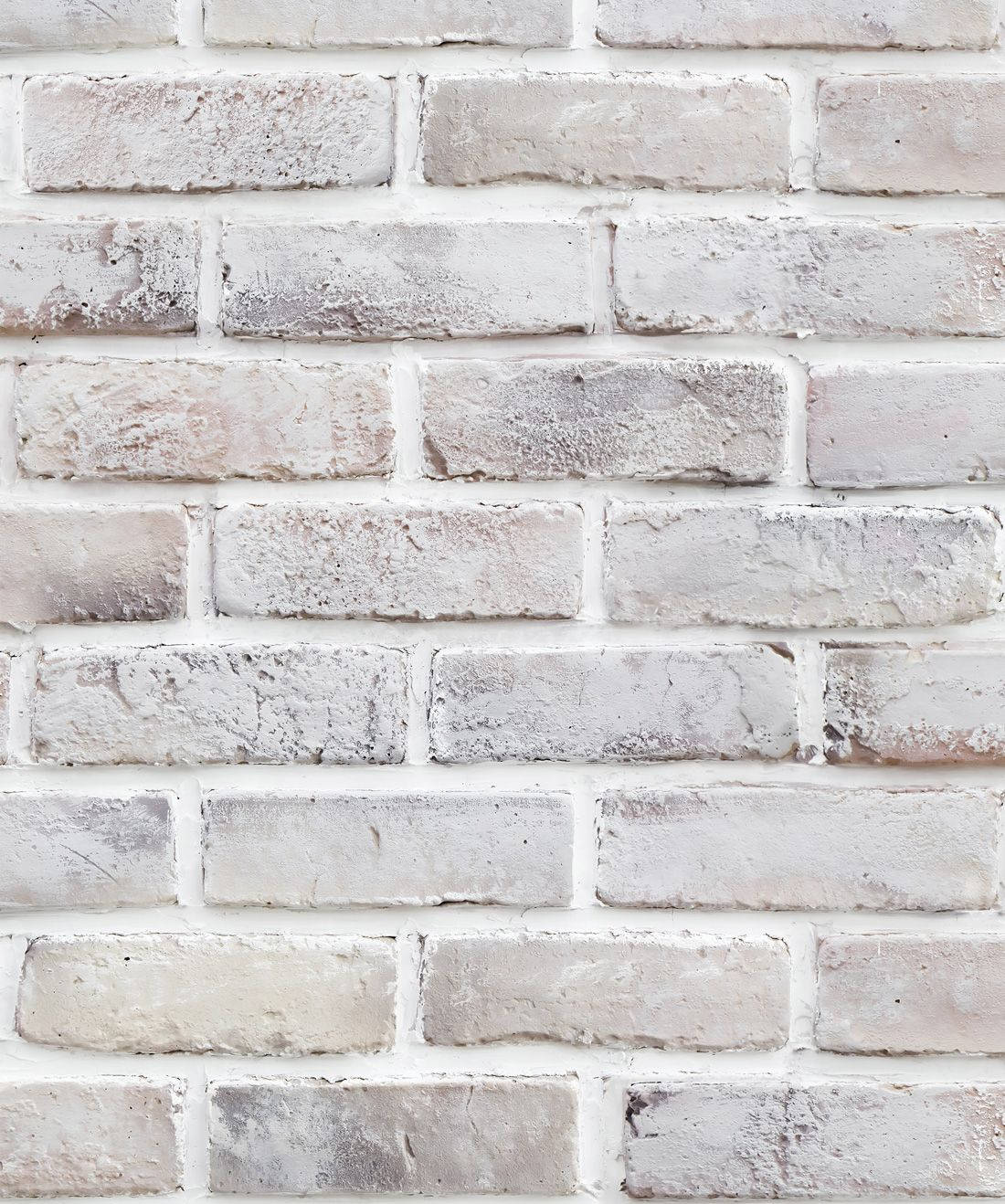 A Lime Washed White Brick Wall In Stretcher Bond Wallpaper