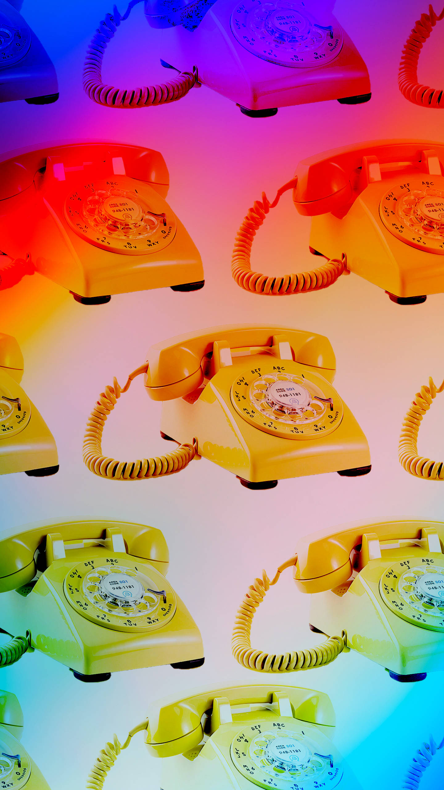 A Nostalgic Collection Of 80s Retro Vintage Analog Telephones Wallpaper