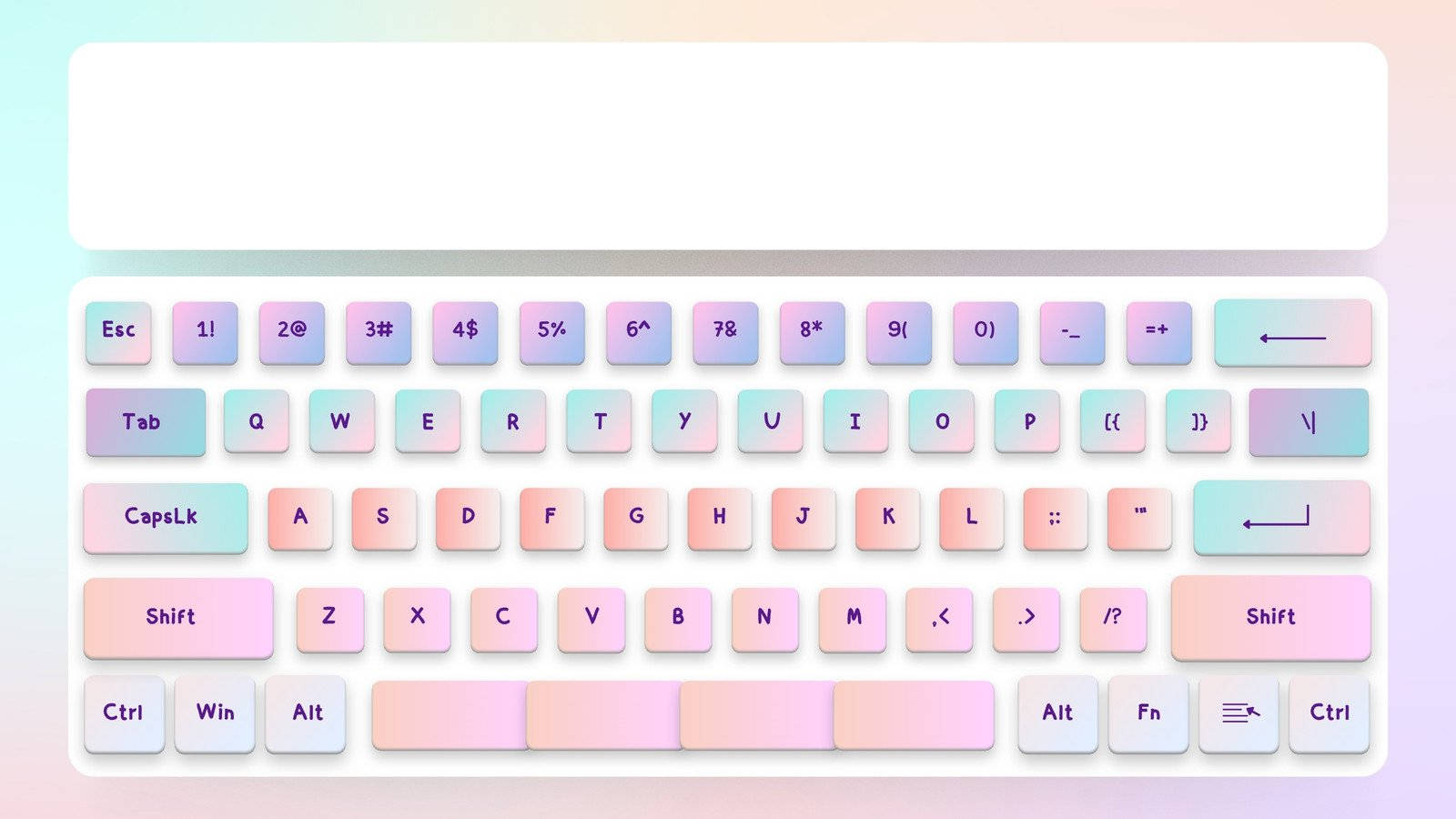 A Pastel Pink And Purple Computer Keyboard Wallpaper