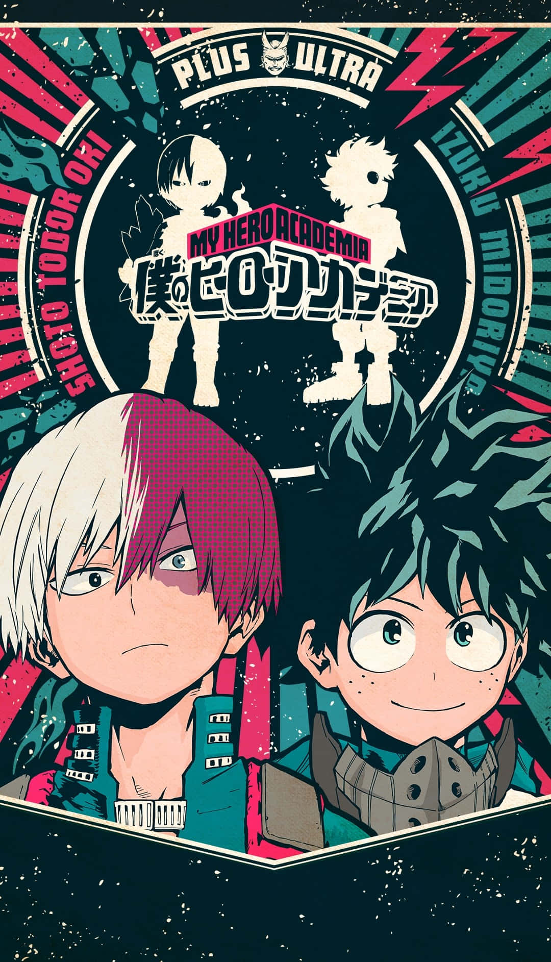 A Poster With Two Boys And A Black Background Wallpaper