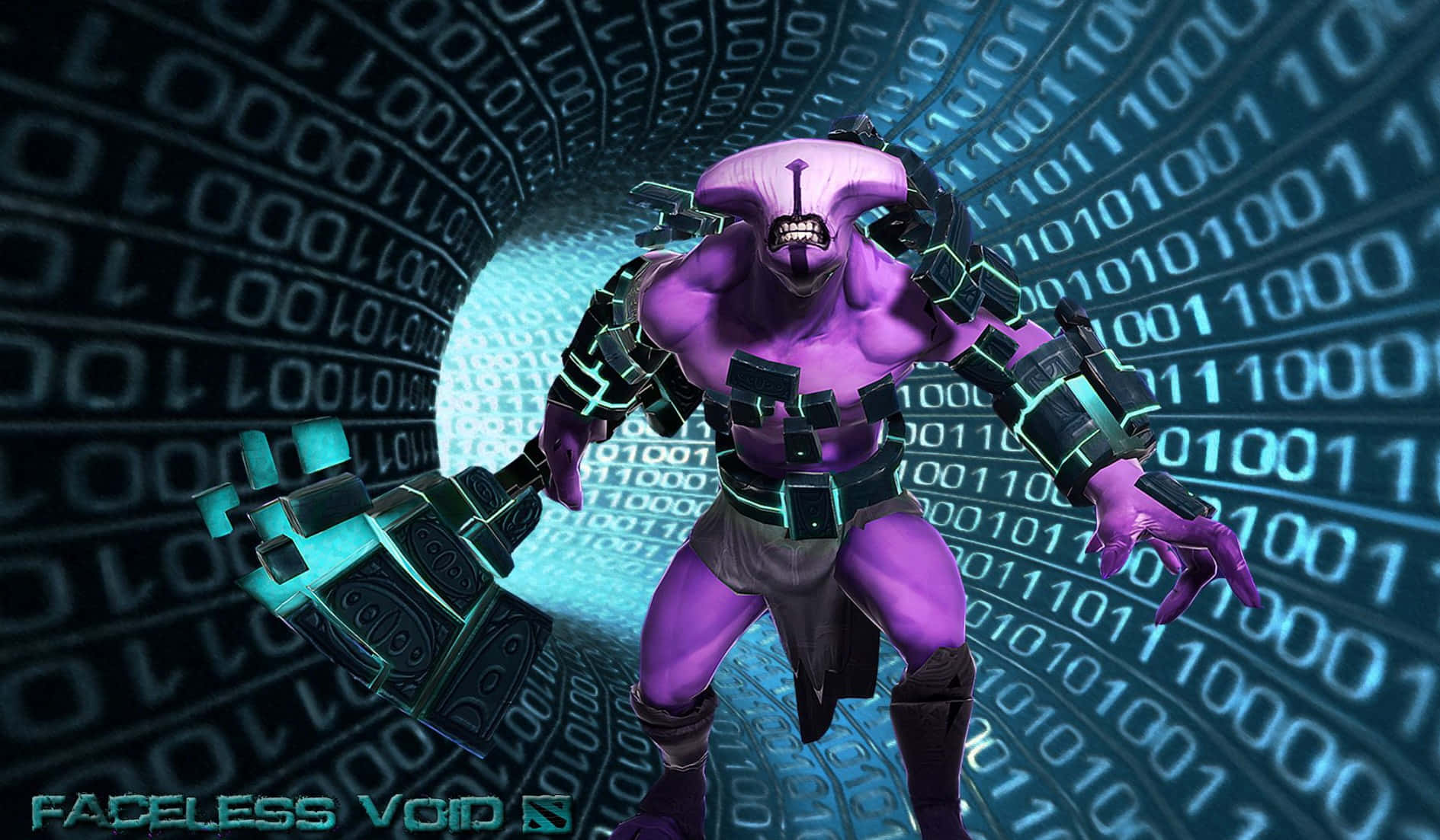 A Purple Man In A Purple Suit Is Standing In A Tunnel Wallpaper