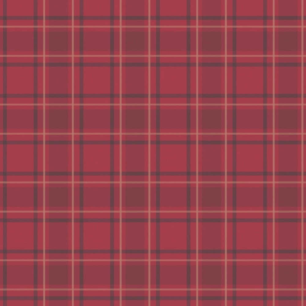 A Red Plaid Fabric By Sassy_stitch On Spoonflower - Custom Fabric Wallpaper